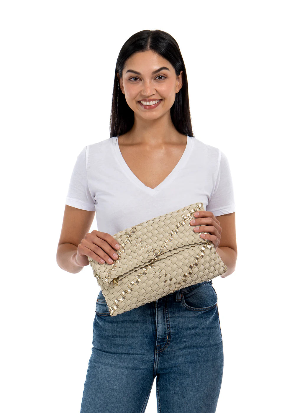 Val Buff Convertible Woven Crossbody