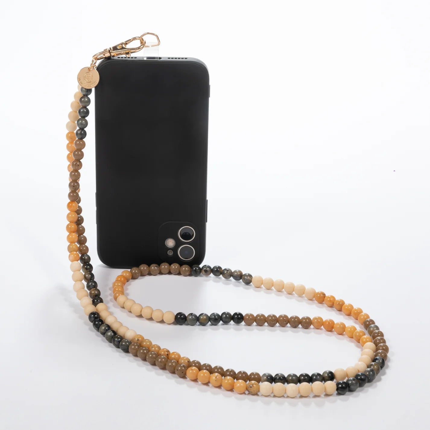 Tortoise Shell Ivory Crossbody Phone Chain