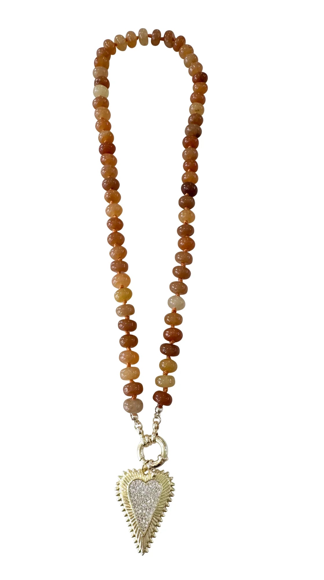 Bria Necklace - Orange Agate Stone