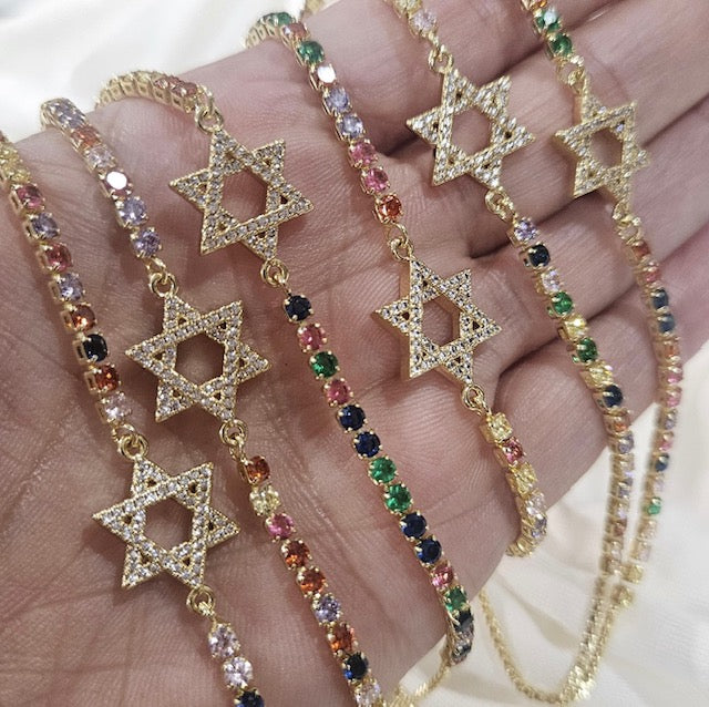 Star of David CZ Bracelet