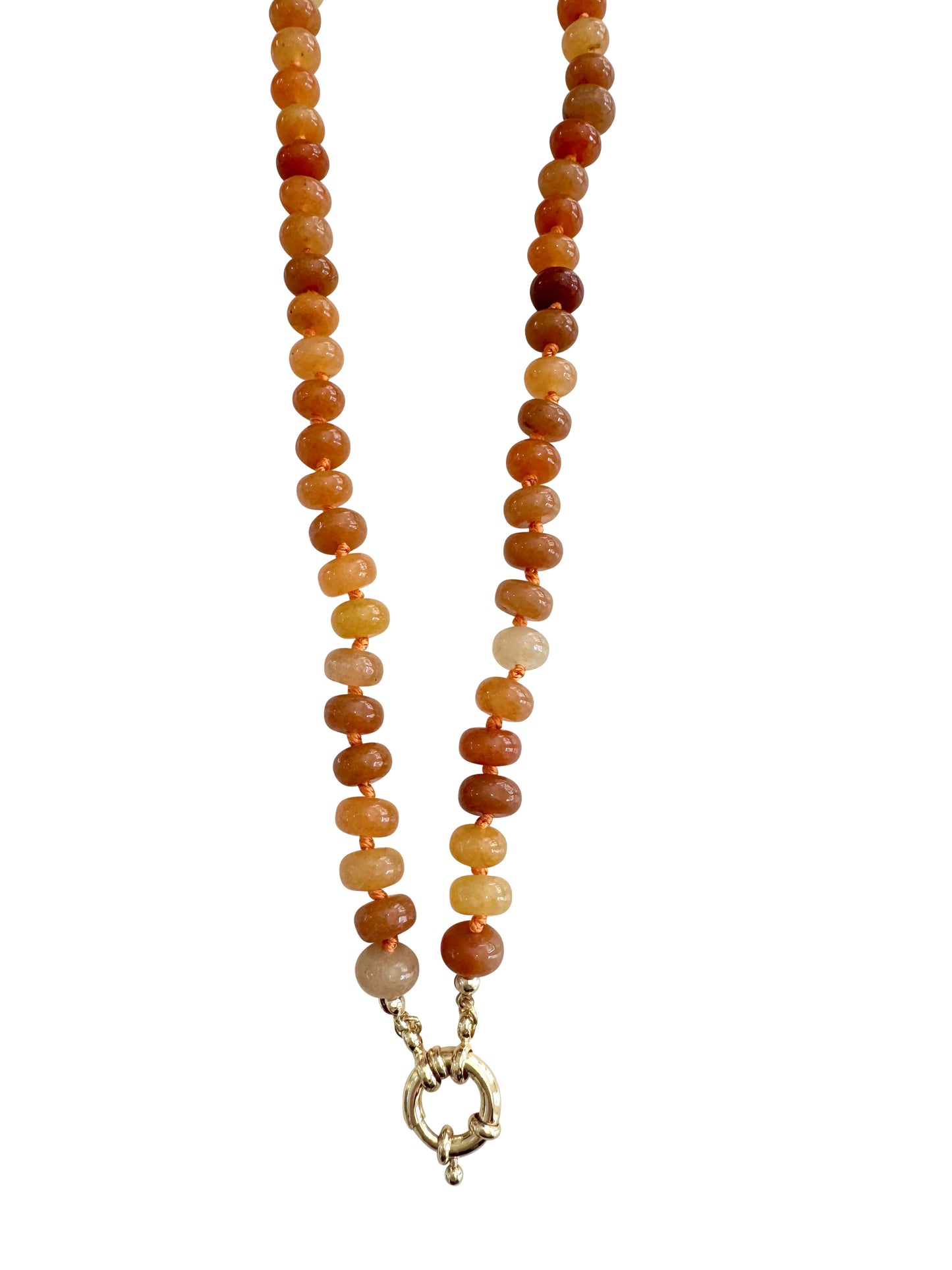Bria Necklace - Orange Agate Stone