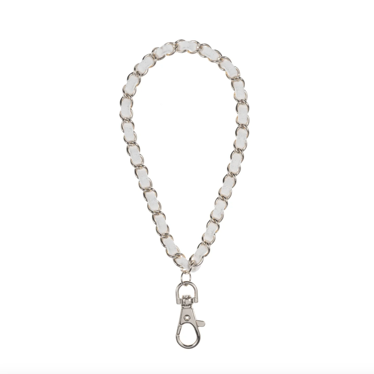 Summer White Silver Wristlet