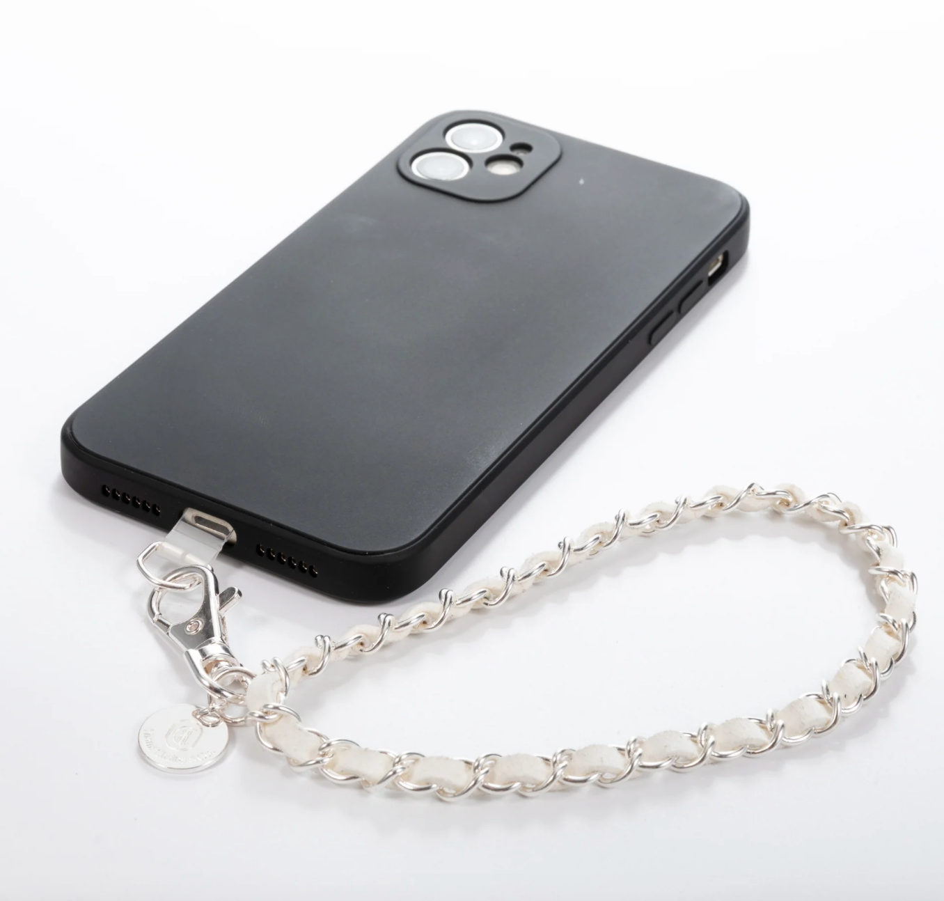 Summer White Silver Wristlet