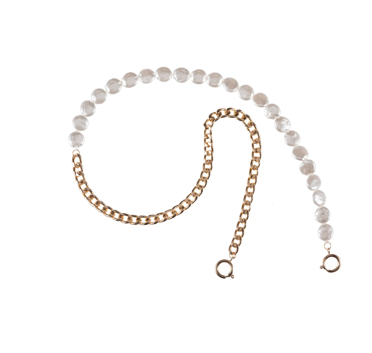 Power Pearls Gold Cuban Link Chain
