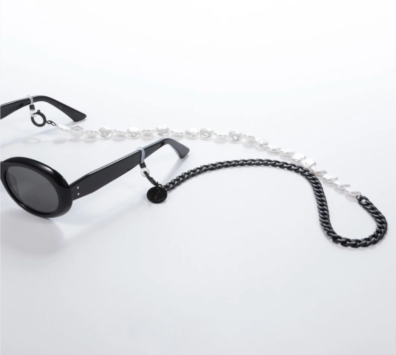 Power Pearls Matte Black Cuban Link Chain