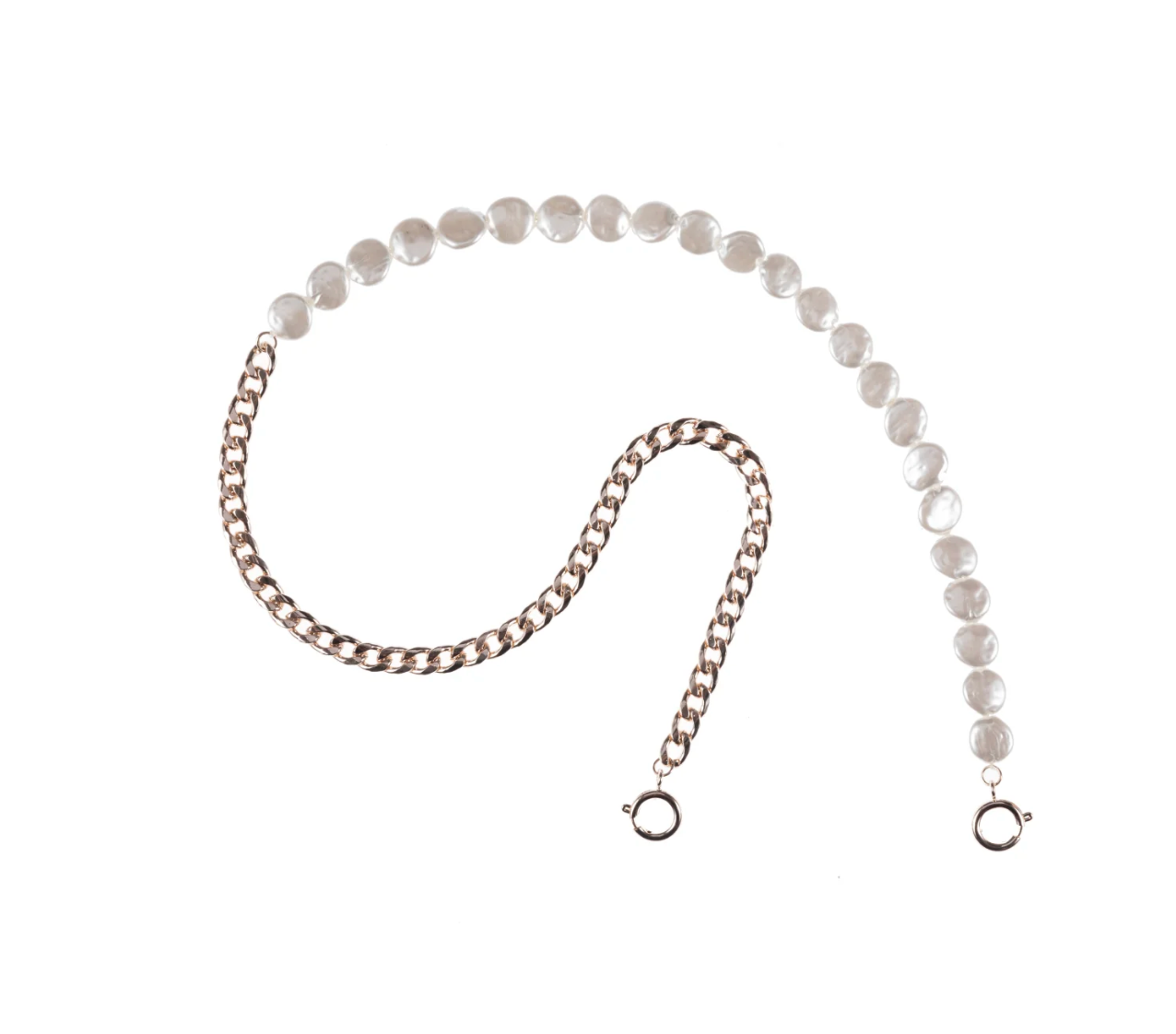 Power Pearls Rose Gold Cuban Link Chain