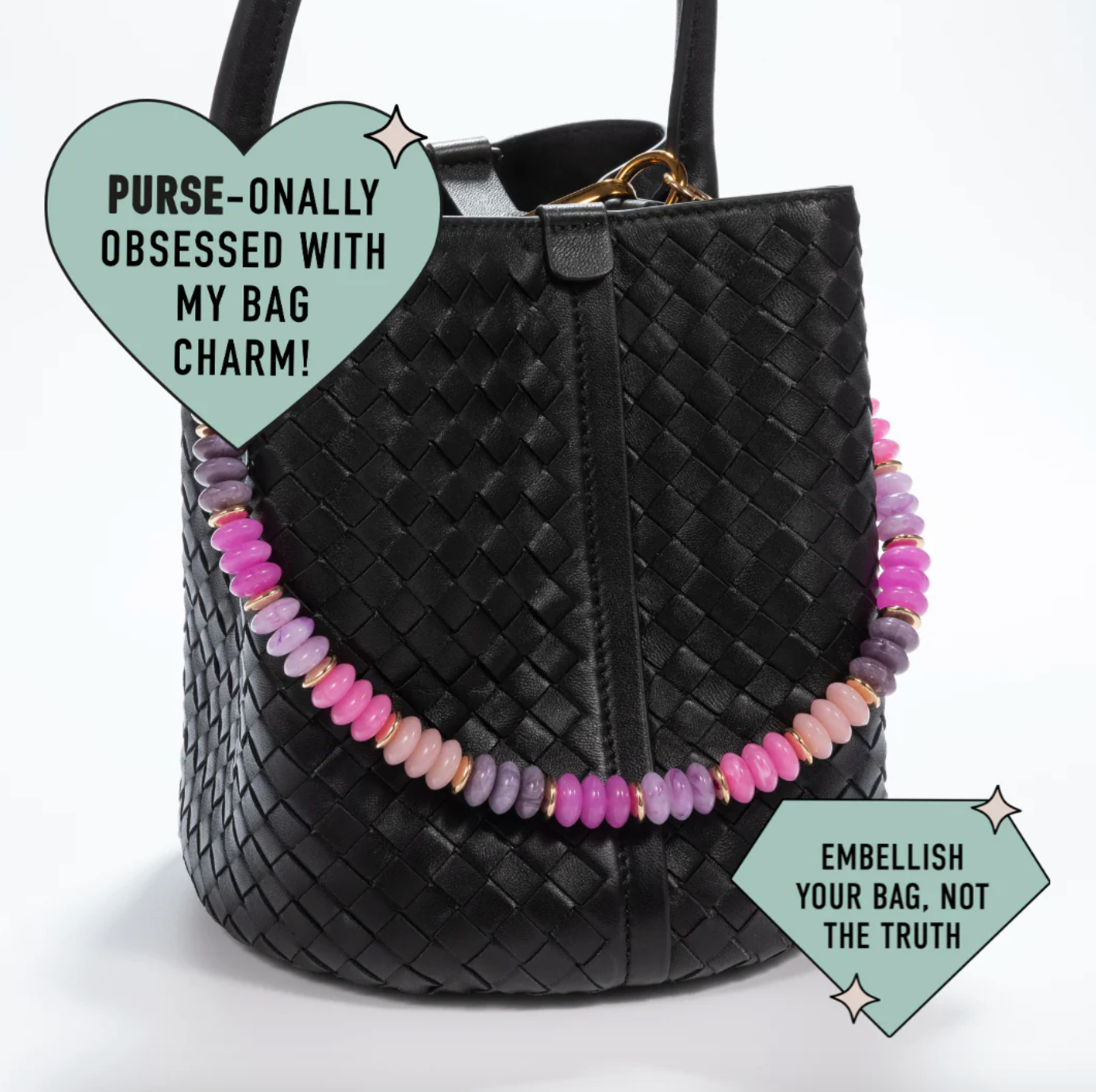 Pinky Paradise Necklace, Phone Wristlet & Bag Charm/Keychain