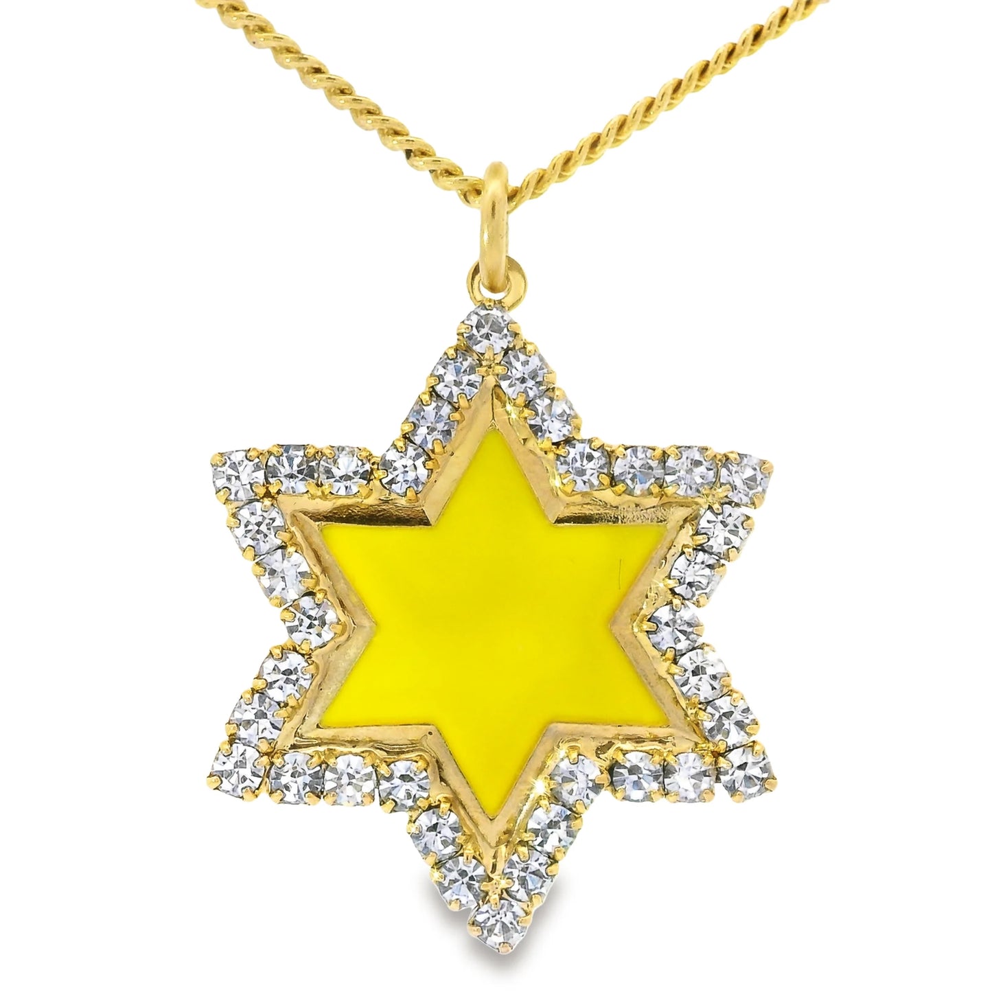 Neon Star of David Necklace