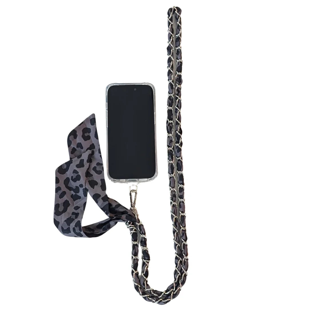 Caviar Noir Crossbody Phone Chain