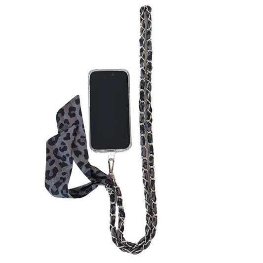 Caviar Noir Crossbody Phone Chain