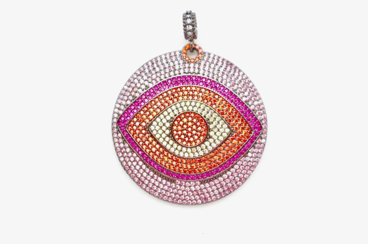 Pink Evil Eve Pendant