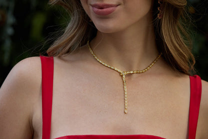 14k Gold Crystal Slither Choker
