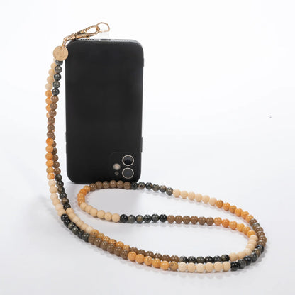 Tortoise Shell Ivory Crossbody Phone Chain