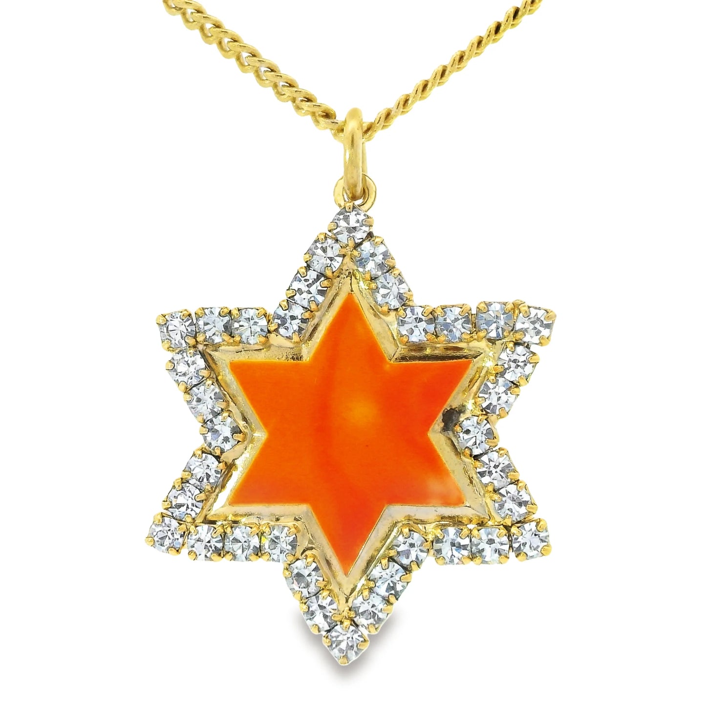 Neon Star of David Necklace