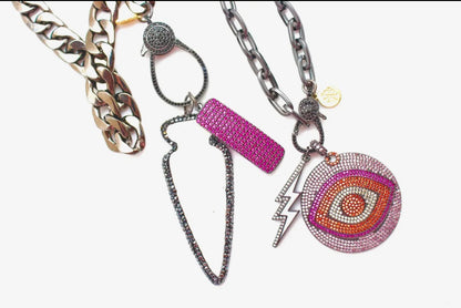 Pink Evil Eve Pendant