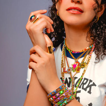 Neon Star of David Necklace