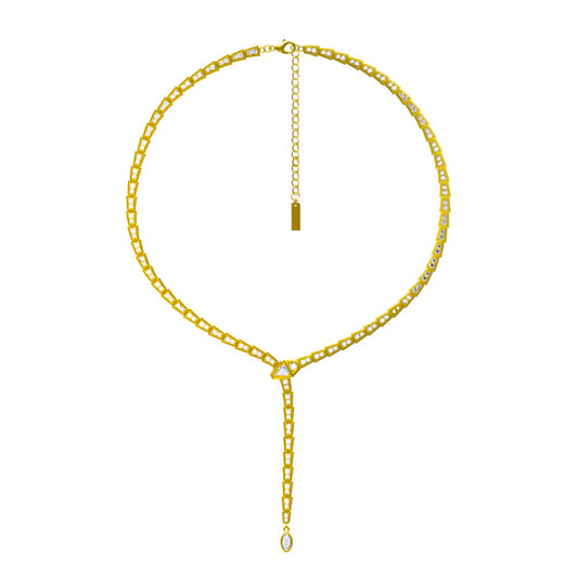14k Gold Crystal Slither Choker
