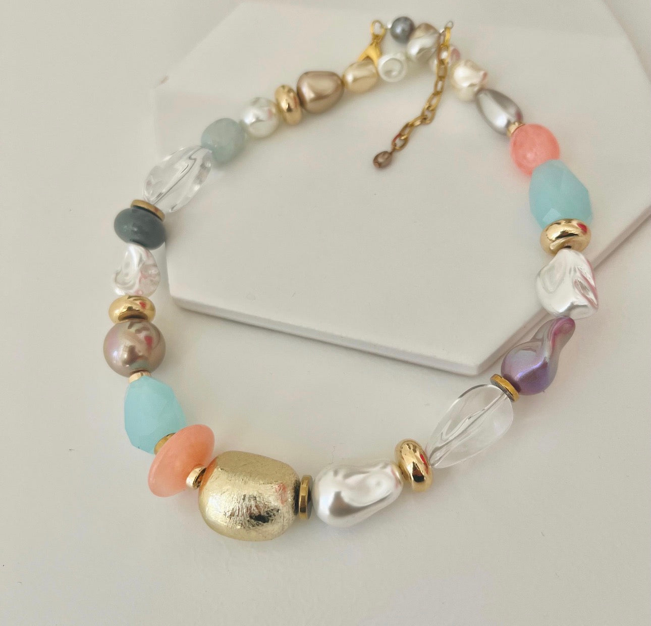 Aquamarine Lily Necklace