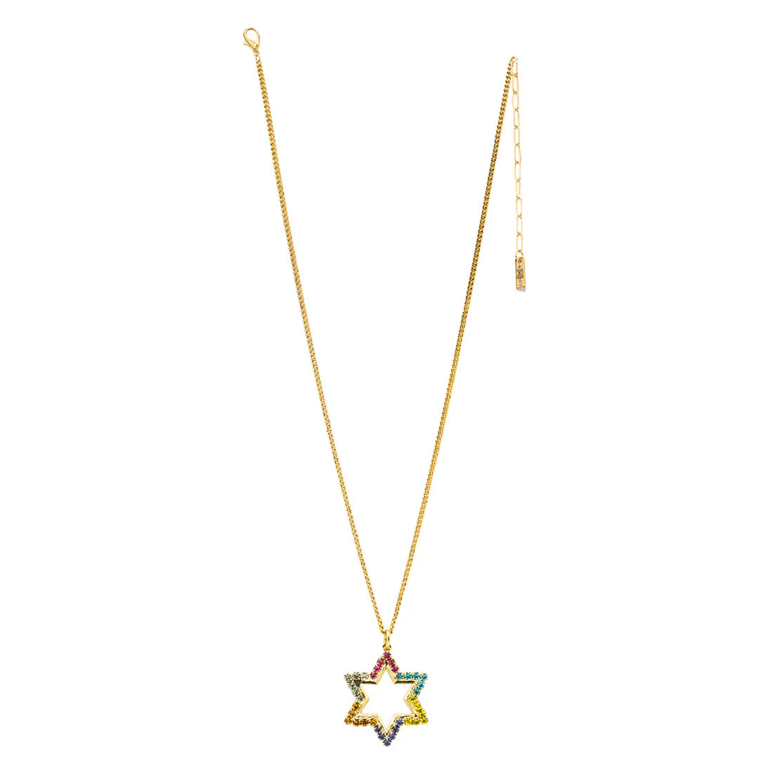 Neon Star of David Necklace