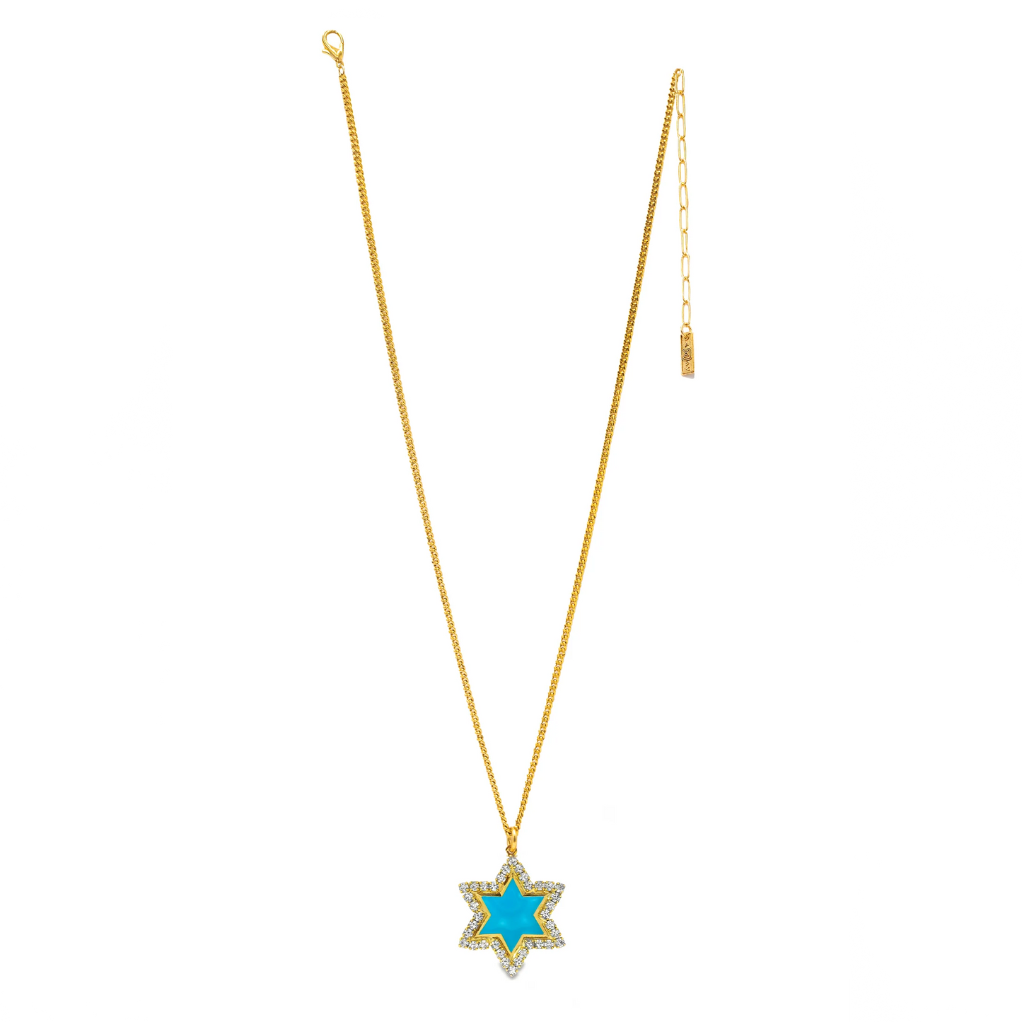 Neon Star of David Necklace