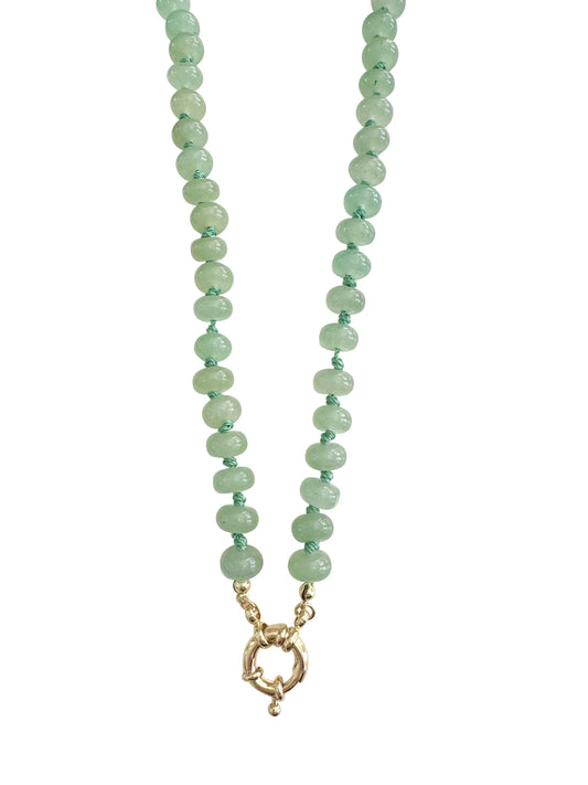 Bria Necklace - Green Agate Stone