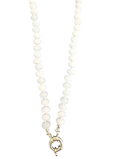 Bria Necklace - White Agate Stone