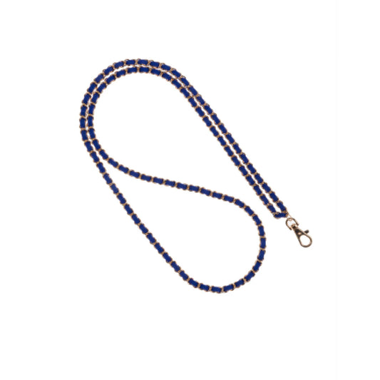 Royal Blue & Gold Crossbody Phone Chain