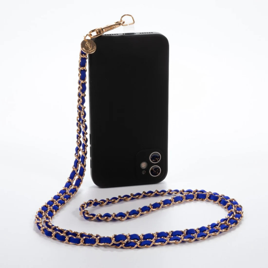 Royal Blue & Gold Crossbody Phone Chain