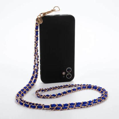 Royal Blue & Gold Crossbody Phone Chain