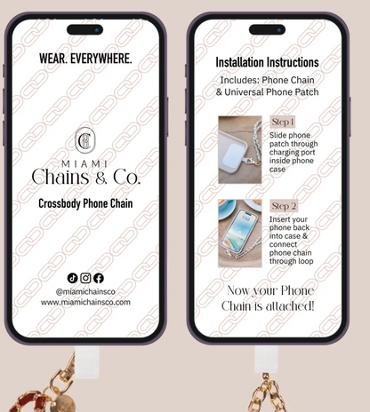 No Way Rosé - Matte Rose Gold & Pearl Crossbody Chain