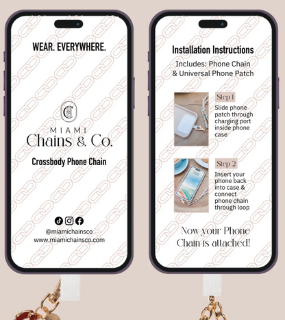 Carmel Swirl Crossbody Phone Chain