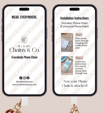 Summer White Gold Crossbody Phone Chain