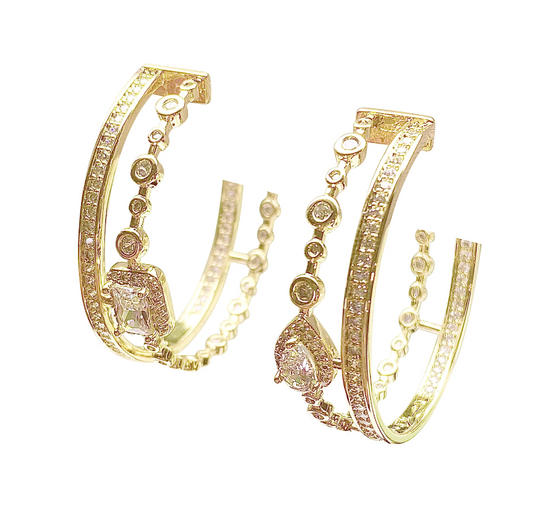 Multi Gem Hoop