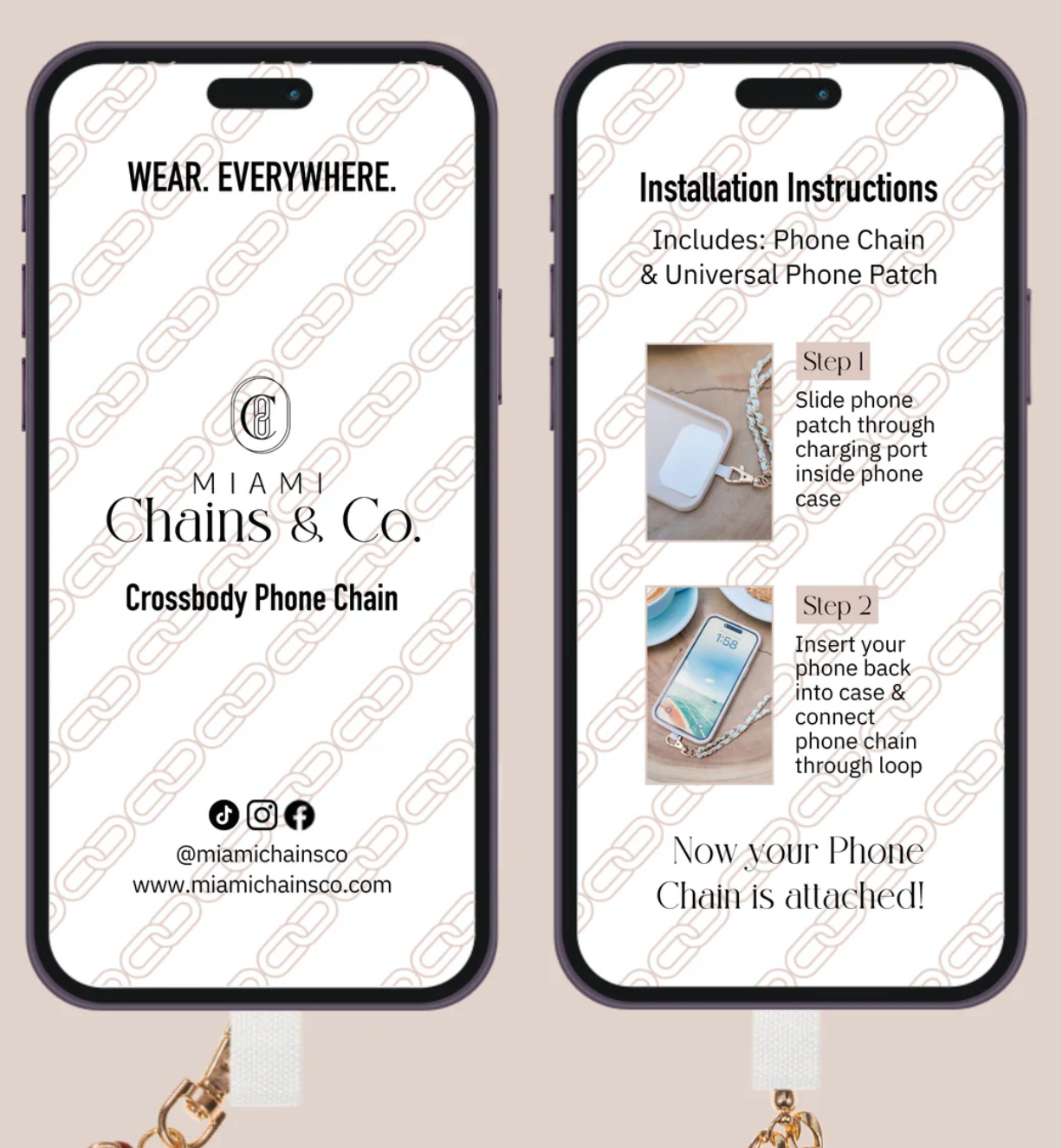 Lilac Lollipop Crossbody Phone Chain