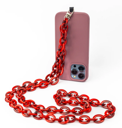 Ready in Red Crossbody Phone Chain