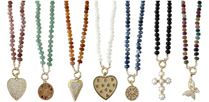 Bria Necklace - White Agate Stone