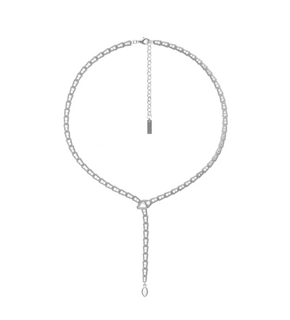 Rhodium Crystal Slither Choker