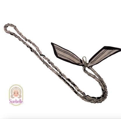Black Tie Palms Crossbody Phone Chain