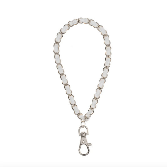 Summer White Silver Wristlet