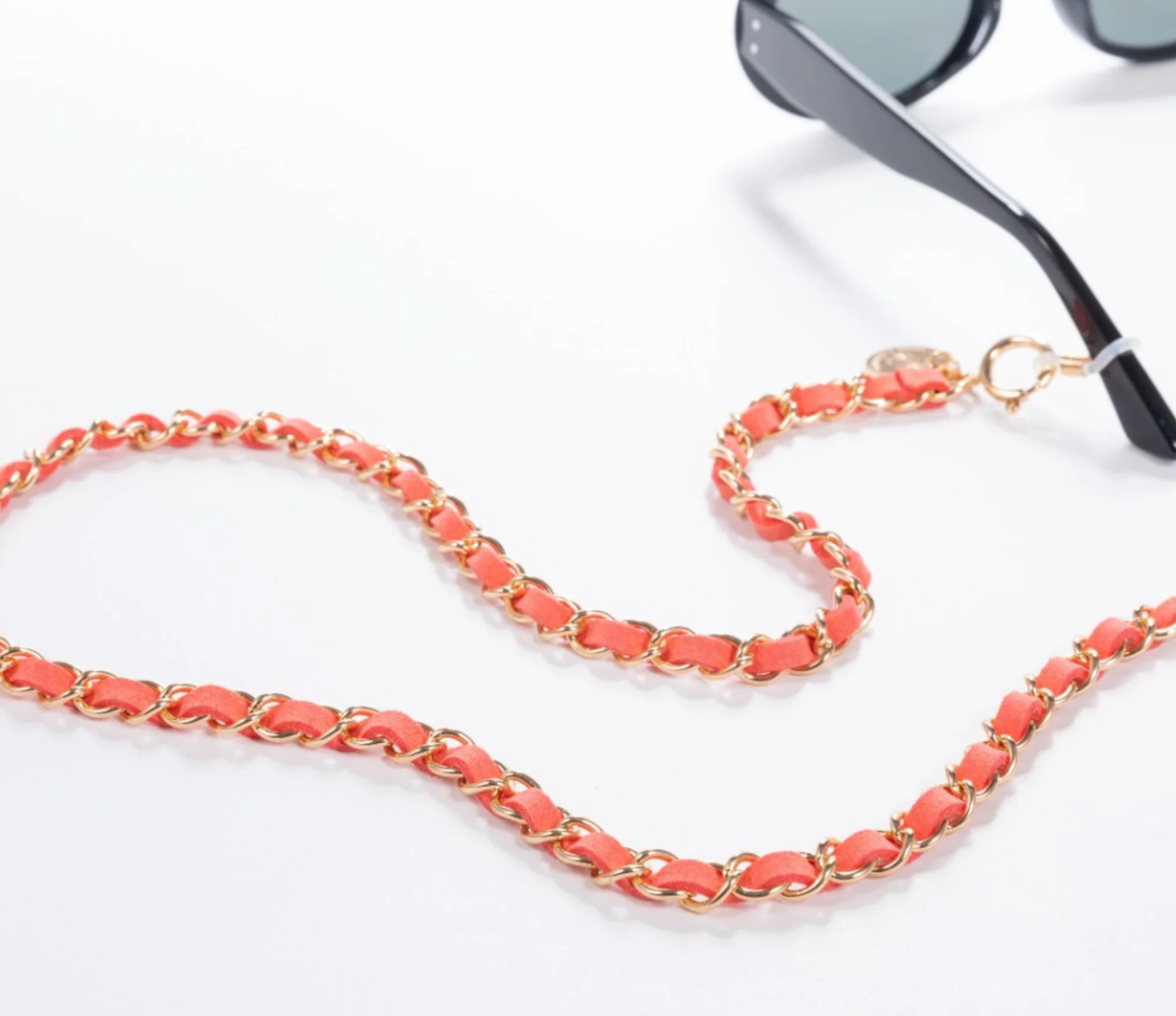 Golden Coral Sunglass Chain
