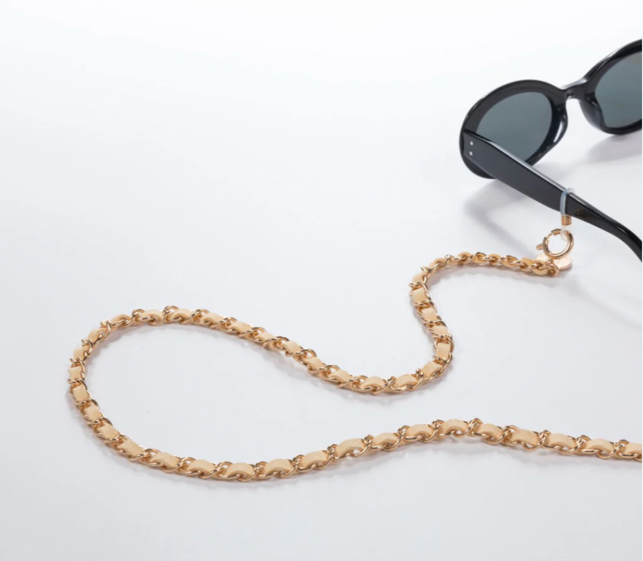 Vanilla Beige and Gold Sunglass Chain