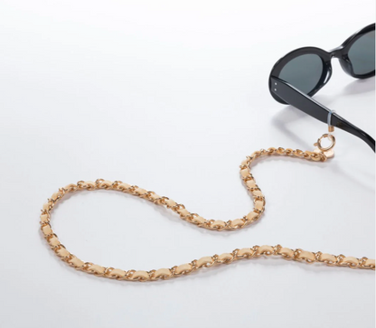Vanilla Beige and Gold Sunglass Chain