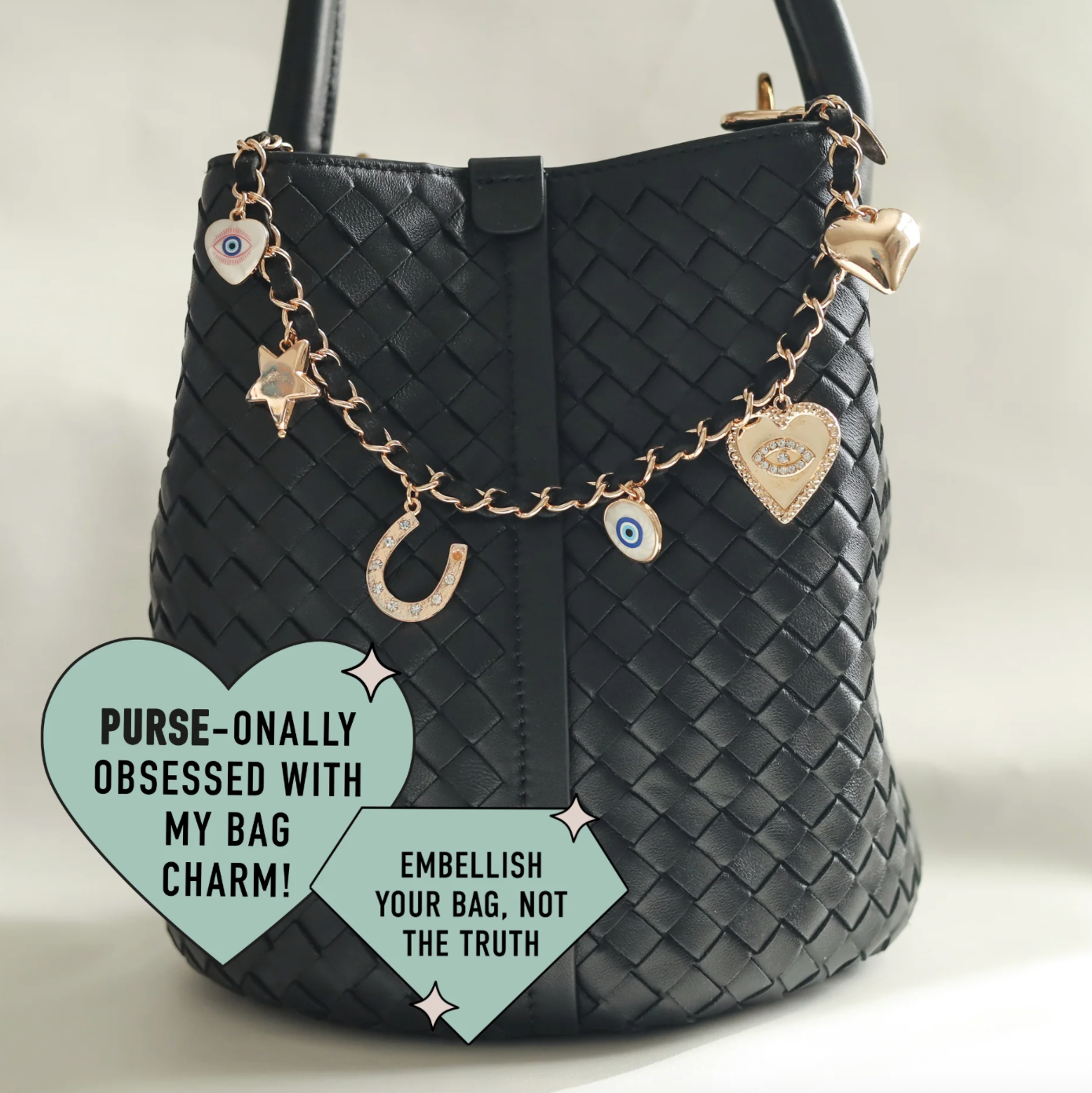 Charm & Chance Black Bag Charm