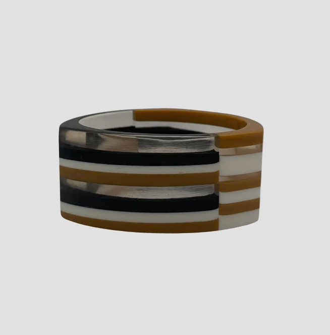 Multicolored Layered Resin Bangle