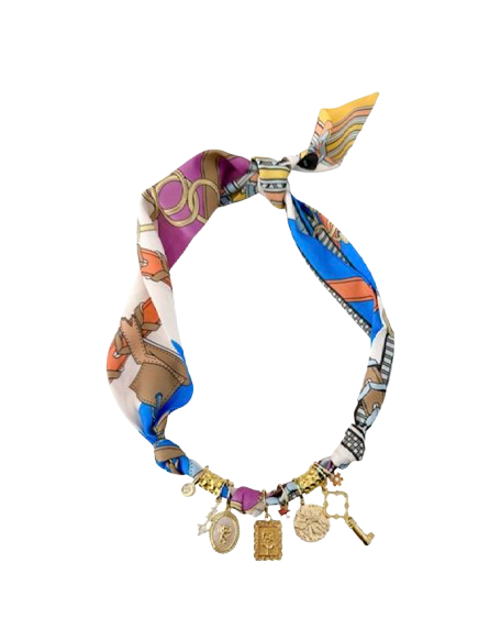 Betsy Multi Charm Scarf Necklace